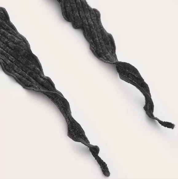 Women's Grey Knit Cropped Tie Front Top - Picture 3 of 7